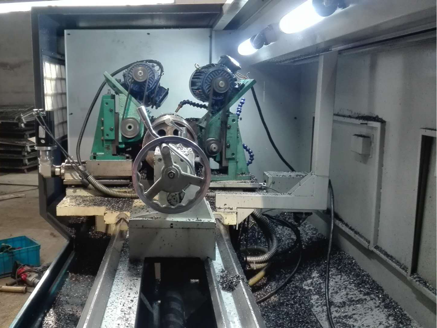 滾筒數(shù)控旋風銑（改造版）江蘇客戶現(xiàn)場